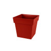 POT TOSCANE BAS CARRE 39X39X39 38L ROUGE