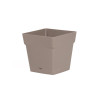 POT CARRE TOSCANE 17,4X17,4X17CM 3,4L RESERVE EAU TAUPE