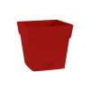 POT CARRE TOSCANE 17,4X17,4X17CM 3,4L RESERVE EAU ROUGE