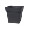 POT CARRE TOSCANE 32X32X32CM 22L GRIS ANTHRACITE
