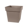 POT CARRE TOSCANE 32X32X32CM 22L TAUPE