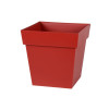 POT CARRE TOSCANE 32X32X32CM 22L ROUGE