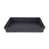SOUCOUPE CARRE TOSCANE 26,7X26,7X3,8 POT 32CM GRIS ANTHRACITE