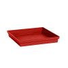 SOUCOUPE CARRE TOSCANE 32,6X32,6X4,9 ROUGE