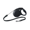 LAISSE CHIEN M ENROULEUR AUTO/FREIN/POIGNEE ERGONOMIQUE FLEXI 5M NOIR