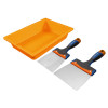 COUTEAU A ENDUIRE DEXTER INOX MANCHE BI-MATIERE 10/16CM LOT 2+AUGETTE