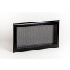 GRILLE DE CONVECTION ACIER NOIR LAQUE EPOXY EQUATION 34.5 X 19.5CM