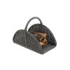 PANIER A BUCHES OSIER DIXNEUF JONKA 64X48CM GRIS