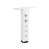 PIED LIT CARRE REGLABLE DIAMETRE 35 HAUTEUR 200/300 ACIER BLANC