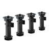 PIED CAISSON HAUTEUR 150MM PLASTIQUE NOIR LOT DE 4