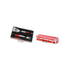 MALLETTE ROUGE 3 USTENSILES INOX