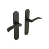 POIGNEE DE PORTE AZUR SANS TROU NOIR ALUMINIUM ENTRAXE 165MM X2