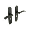 POIGNEE DE PORTE AZUR TROU DE CLE ALUMINIUM ENTRAXE 165MM X2