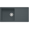 EVIER A ENCASTRER 1 BAC  EGOUTTOIR GRANIT+RESINE TIMOR 97X50CM NOIR