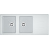 EVIER A ENCASTRER TIMOR 2 BAC+1 EGOUTTOIR L116XP50CM GRANIT+RES BLANC