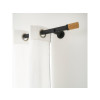 BARRE A RIDEAU BOIS D28 2M50 NOIR MAT