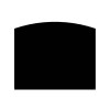 PLAQUE DE PROTECTION SOL NOIR LE MARQUIER DEMI-ROND 120X100 CM