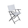 FAUTEUIL DE JARDIN EN ACIER EMYS ORIGAMI NATERIAL GRIS