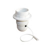 DOUILLE POUR AMPOULE E27 1/2 FILETEE + INTERRUPTEUR TIRETTE