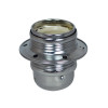 DOUILLE E27 METAL ARGENT D40 4A 250V