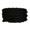 CABLE TISSU NOIR TORSADE L.3M 0.75MM