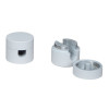 PASSES CABLE BLANCH ALUMINIUM X2