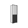PORTE DOUCHE PIVOTANTE ARTELO EP5MM LARGEUR 80CM HAUTEUR 200CM VT/NOIR