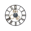 HORLOGE ENGRENAGE METAL DIAMETRE 70 NOIR