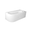 BAIGNOIRE SEMI ILOT SOPHIA DROITE BLANC ACRYLIQUE 160X75 CM
