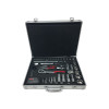 COFFRET A DOUILLES 6 PANS EN ACIER CHROME 91 PIECES