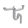 SIPHON GAIN DE PLACE EVIER 2 CUVES DIAM 40 MM