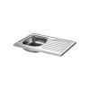 EVIER A POSER KAMA 1 BAC +1 EGOUTTOIR L.80XP.60 CM INOX