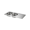 EVIER A POSER KAMA 2 BAC +1 EGOUTTOIR L.120XP.60 CM INOX