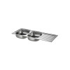 EVIER A ENCASTRER COMO 2 BAC +1 EGOUTTOIR L116XP50CM INOX