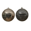 BOULE DECORATIVE BLEU NUIT BLANC FROID X2