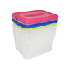 BOITE DE RANGEMENT POLYPROPYLENE 34,5X22,5X44,8 25L MULTICOULEUR LOT DE 5