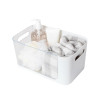 BOITE DE RANGEMENT NOMADE 14,2X18X14,2CM PLASTQUE BLANC REMIX