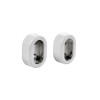 SUPPORT MUR FERMES DIAMETRE 30X15 OVAL BLANC SPACEO LOT DE 2