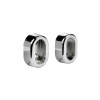 SUPPORT MUR FERMES DIAMETRE 30X15 OVAL CHROME SPACEO LOT DE 2