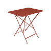 TABLE DE JARDIN BISTRO OCRE ROUGE 77X57 CM