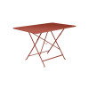 TABLE DE JARDIN BISTRO OCRE ROUGE 117X77 CM