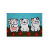 TAPIS CHAT 40X60 COCO BLANCHI NOIR