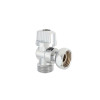 ROBINET D ARRET EQUERRE MALE FEMELLE 20/27 MM CHROME