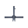 PIED CROIX ACIER POUR PARASOL BALCON