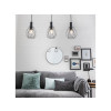 SUSPENSION MERONE 3XE27 D18 40W NOIR MAT