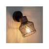 SPOT PATERE KANEL E27 METAL NOIR/BOIS INSPIRE