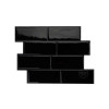 CREDENCE ADHESIVE METRO NERO 29,4X21,3CM LOT DE 4