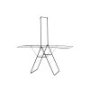 SECHOIR SUR PIED AVEC BARRE POUR CINTRE HANGON BRABANTIA 25M NOIR
