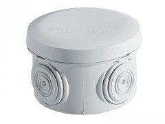 BOITE DE DERIVATION PLEXO ETANCHE ROND DIAM 70MM EPAISSEUR 45MM GRIS
