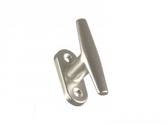 POIGNEE DE PORTE CREMONE ALUMINIUM ARGENT CARRE 7 ENTRAXE 43MM